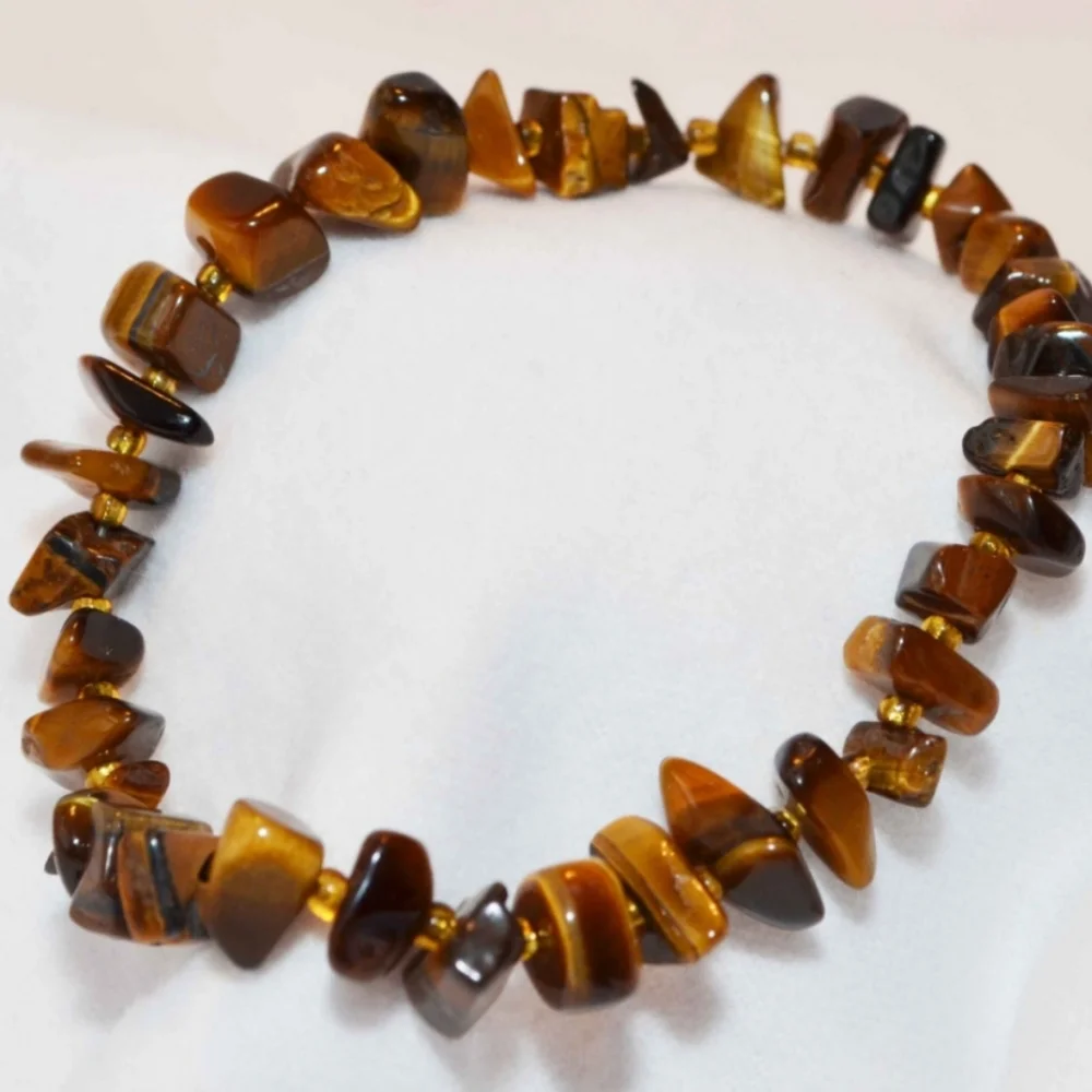 Beautiful Handmade Tiger Eye Beaded Bracelet - Picture 2 of 6